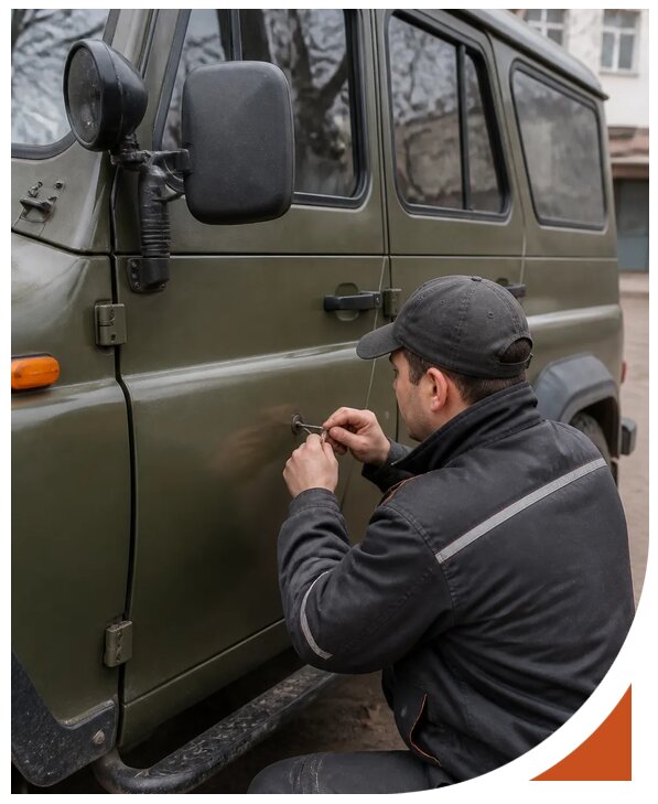 Профессиональное вскрытие автомобиля УАЗ без повреждений в Обнинске